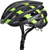 Fietshelm Matt zwart groen volwassenen - Large 58/61cm - wielrennen - Road helm