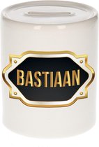 Bastiaan naam cadeau spaarpot met gouden embleem - kado verjaardag/ vaderdag/ pensioen/ geslaagd/ bedankt