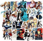 50 Stks/set Sword Art Online Anime Pvc Waterdichte Stickers