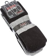 Anti slip huissokken - set van 2 paar - grijs met zwart - maat 39/42