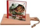Bowls and Dishes | Set - Puur Hout Borrelplank - Tapasplank - Kaasplank - Hapjesplank - Serveerplank 38cm + Oven en Stoven
