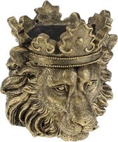 Bloempot leeuw goud 39,5 CM hoog