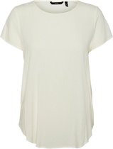 Vero Moda T-shirt Vmbecca Plain Ss Top Ga Noos 10248152 Snow White Dames Maat - S