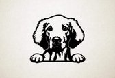 Wanddecoratie - Hond - Golden Retriever 4 - L - 75x84cm - Zwart - muurdecoratie - Line Art