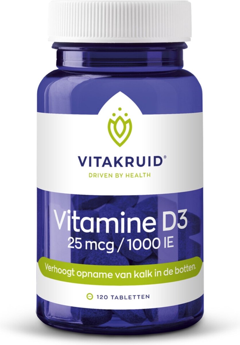 VitaKruid Vitamine D3 25 mcg 120 tabletten op Prijzenvolger.com