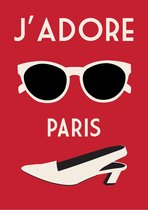 Zomer Poster - J'Adore Paris - Wandposter 60 x 40 cm