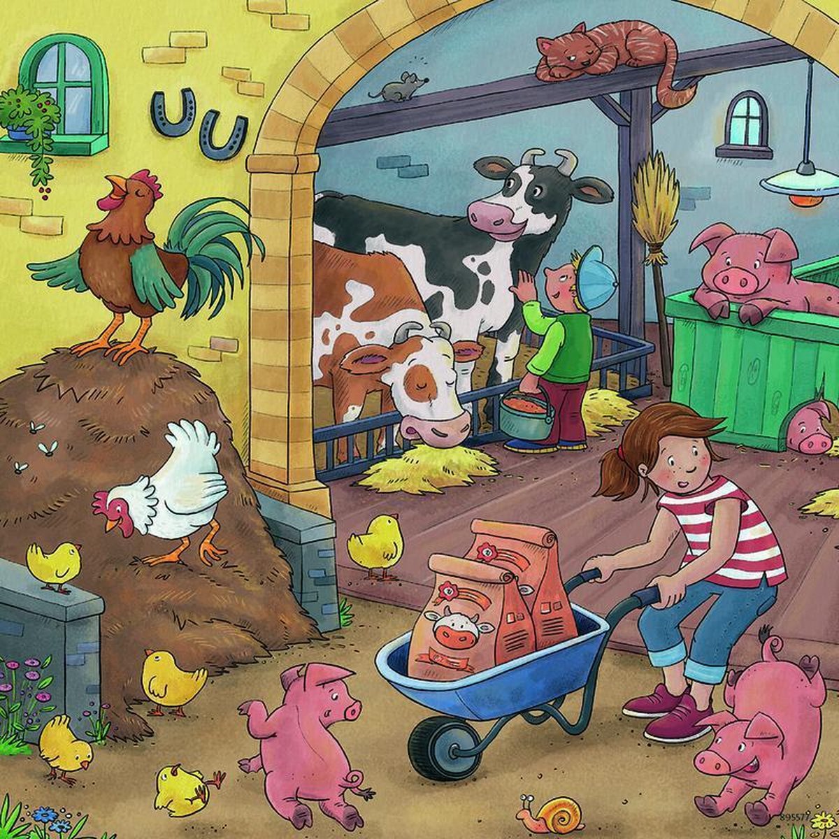 Ravensburger puzzel Boerderij - 3x49 stukjes - kinderpuzzel — afbeelding 14