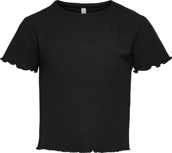 ONLY KOGNELLA S/S O-NECK TOP NOOS JRS Meisjes T-shirt - Black - Maat 134/140