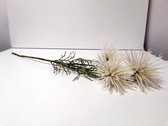 Decoratie bloemtak - kunststof - Wit - 65cm .