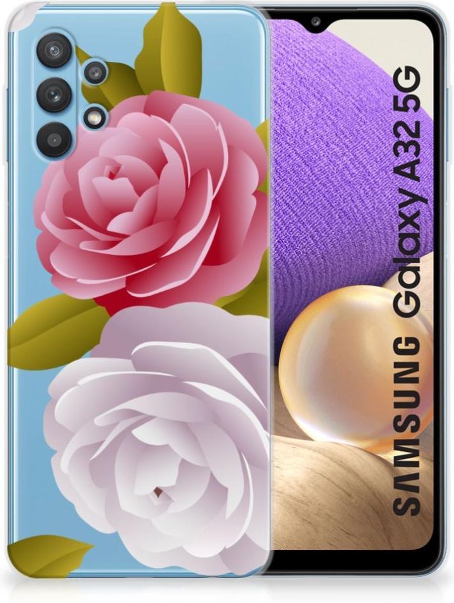 Back Cover voor Samsung Galaxy A32 5G TPU Case Roses