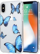 ShieldCase geschikt voor Apple iPhone X / Xs hoesje met vlinders - Siliconen hoesje shockproof case - Hoesje met dieren - Design Backcover