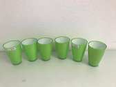 Kunststoffen bekers - 6 stuks - 300ml - groen