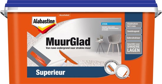 Foto: Alabstine muurglad superieur wit 10 liter