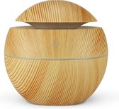 TribeTek Aroma Diffuser 150ML - Licht Hout - Lucht bevochtiger - Geur Verdamper - USB Humidifier - Aromatherapie