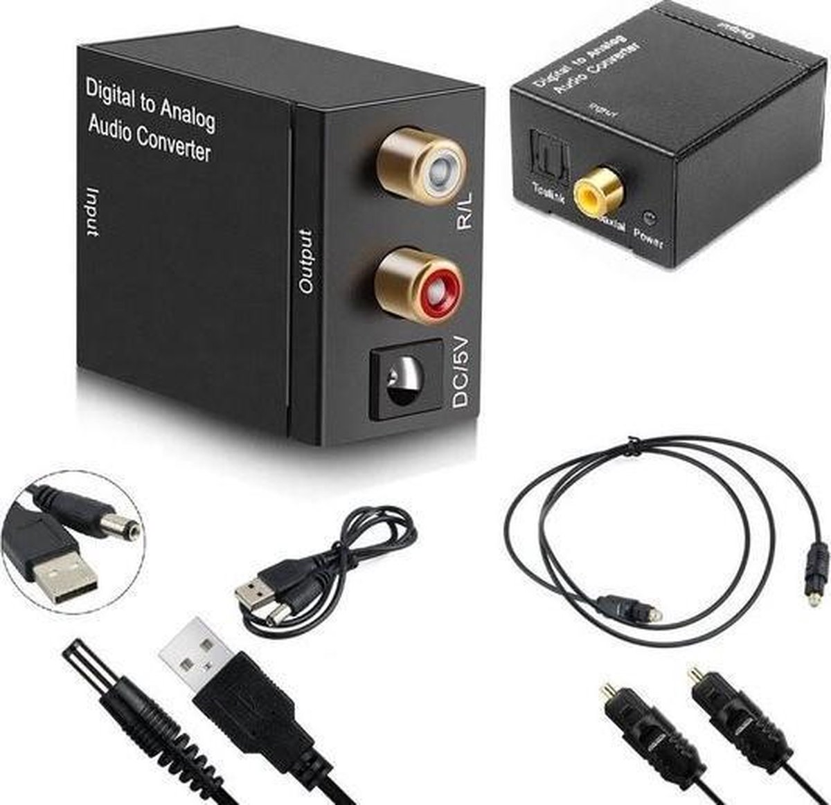 Digital Audio Converter (DAC) inclusief kabels Digitaal