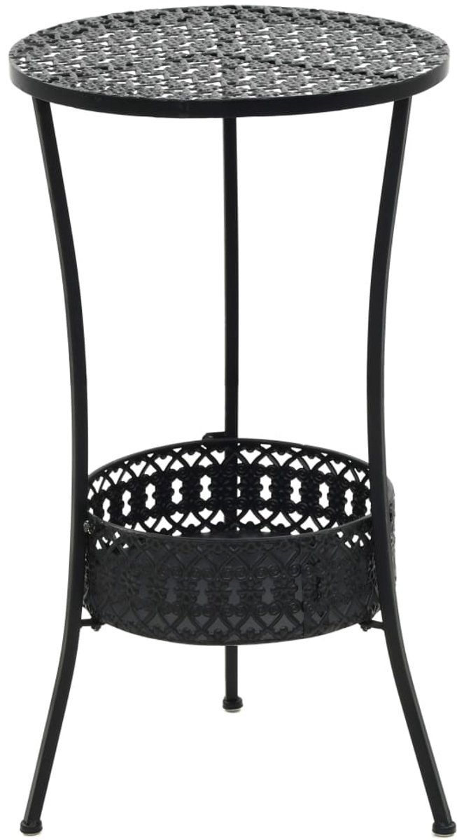 vidaXL Bistrotafel 40x70 cm metaal zwart