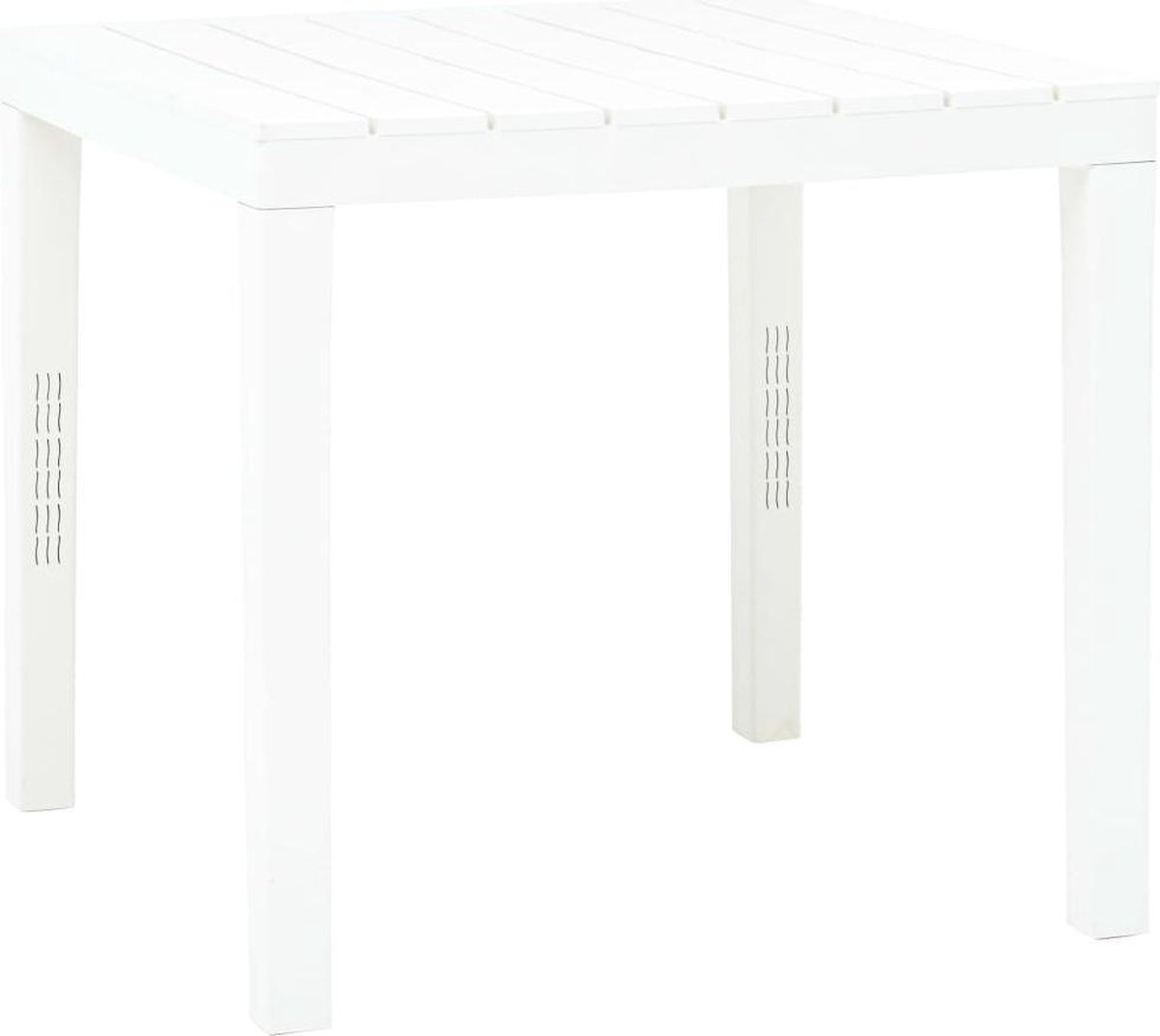 vidaXL Tuintafel 78x78x72 cm kunststof wit