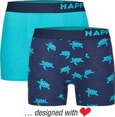 Happy Shorts 2-Pack Boxershorts Heren Schildpadden - Maat  S
