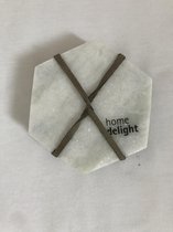 Home Delight - Onderzetter 'Hexagon' (Set van 4, Wit)