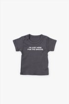 I’m just here for the snacks T-shirt Grey – maat 62