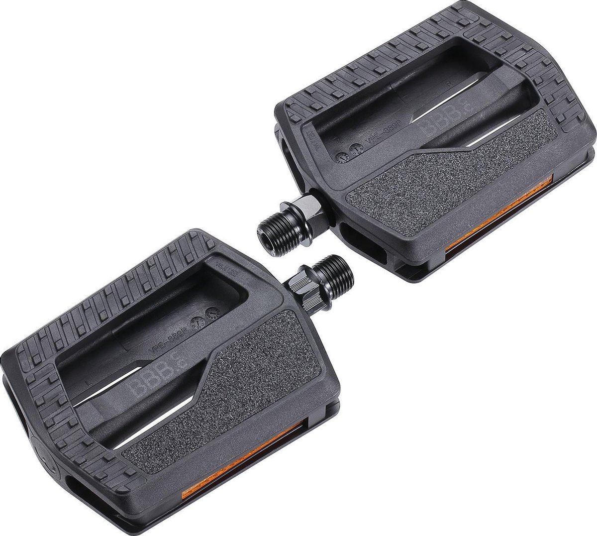 BBB Cycling EasyBase 2.0 Fietspedalen - Antislip - Trappers voor Stadsfiets & E-bike - Met Reflector - Zwart - Trappers Fiets - Flat Pedals - BPD-48 – foto 2