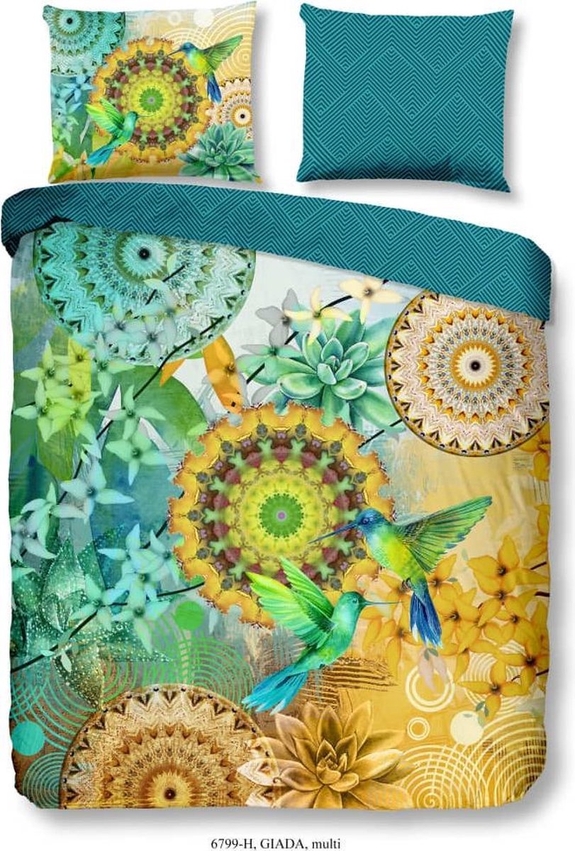 HIP Giada - Dekbedovertrek - Lits-jumeaux - 240x200/220 cm + 2 kussenslopen 60x70 cm - Multi kleur