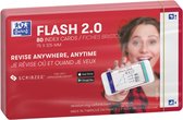 Oxford Flash 2.0 - Flashcards - Blanco - A7 - Rode rand - 80 stuks