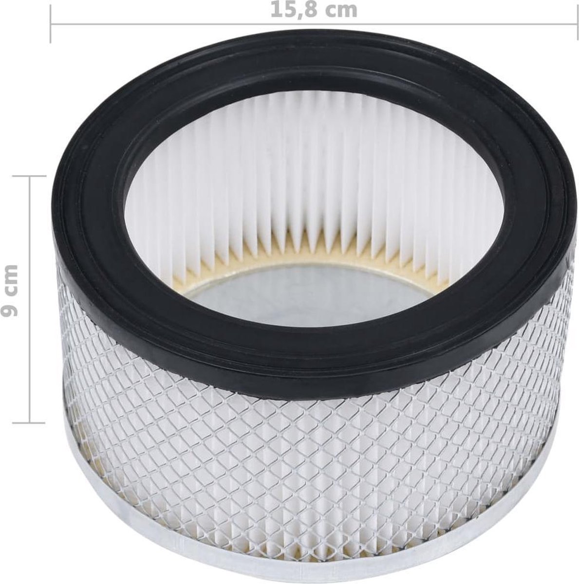 vidaXL HEPA-filters 2 st voor asstofzuigers wasbaar