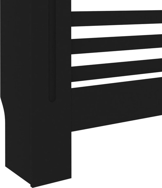 vidaXL Radiatorombouw 112x19x81 cm MDF zwart