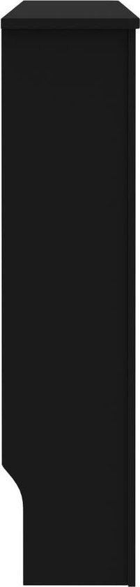 vidaXL Radiatorombouw 112x19x81 cm MDF zwart