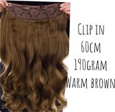 Clip In Hairextensions Hair extensions warm brown bruin extra dikke&volle punten