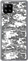 6F hoesje - geschikt voor Samsung Galaxy A42 -  Transparant TPU Case - Snow Camouflage #ffffff