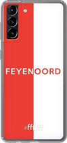 6F hoesje - geschikt voor Samsung Galaxy S21 Plus -  Transparant TPU Case - Feyenoord - met opdruk #ffffff