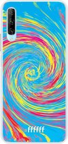 6F hoesje - geschikt voor Honor 9X Pro -  Transparant TPU Case - Swirl Tie Dye #ffffff