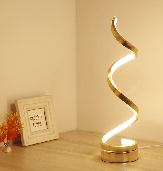 Geaccepteerd kleur Gehuurd Elegante tafellamp - LED verlichting - spiraalvormig design voor elk  interieur -... | bol.com