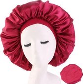 FRESHCOUPES - Silky Bonnet - Rood - Geschikt voor optimale bescherming van jouw haren