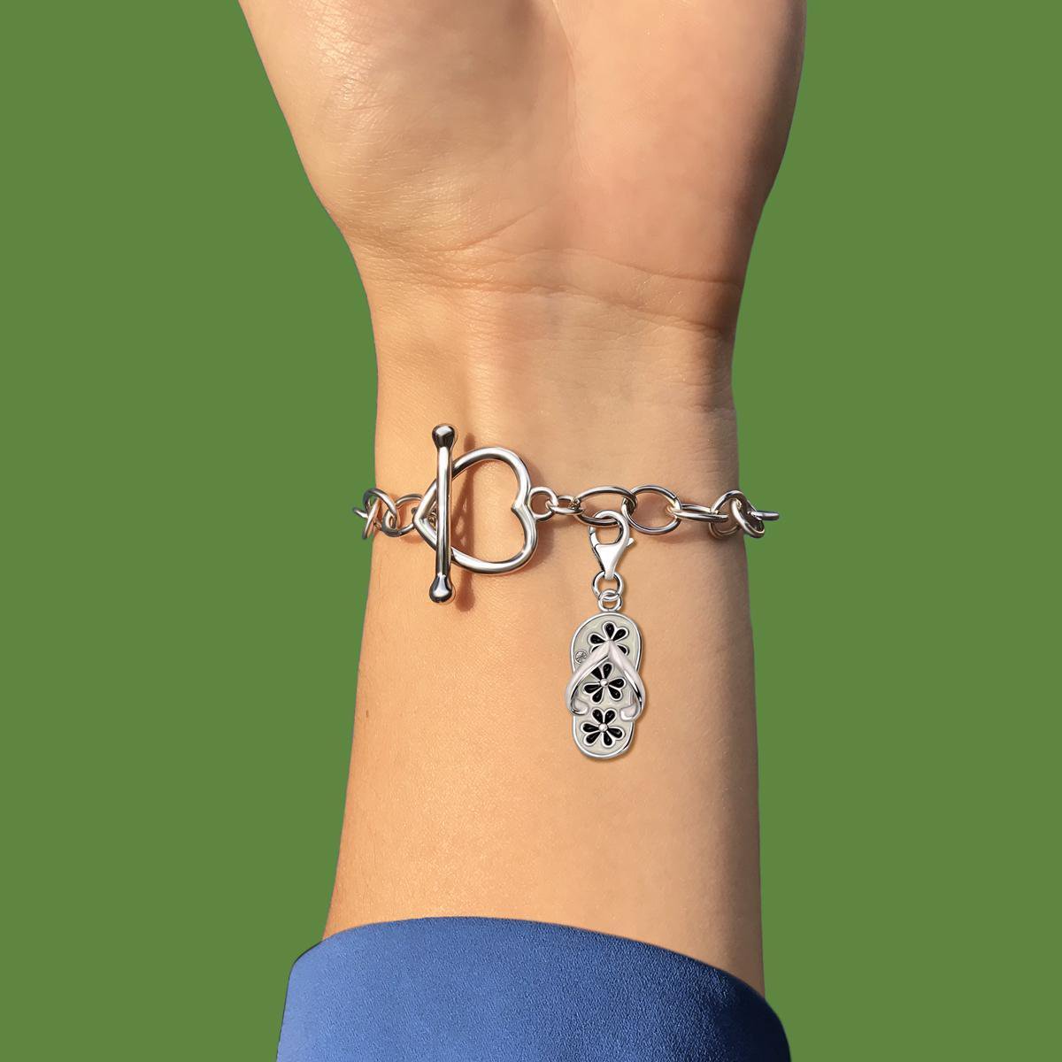 Pendentif Charm En Forme De Rose 3D Plaqué Argent Pour Collier Ou Bracelet - Idéal Cadeau Femme