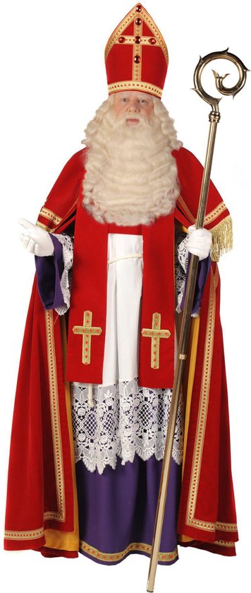 leer Numeriek thuis Sinterklaas TV kostuum Bram | Luxe Sinterklaas pak 5-delig | Sint kostuum  Katoen fluweel | bol.com