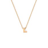 Orelia letter ketting - met letter L- goudkleurig- verstelbaar