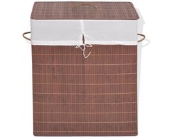 vidaXL - Wasmand - rechthoekig - bamboe - bruin