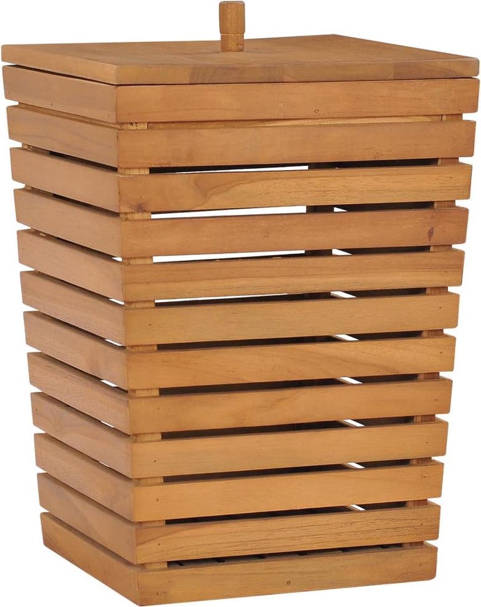 vidaXL - Wasmand - 30x30x45 - cm - massief - teakhout