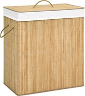 vidaXL Wasmand 100 L bamboe