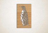 Line Art - Pinguin vierkant - M - 90x55cm - Eiken - geometrische wanddecoratie
