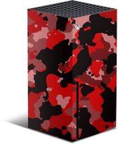 XBOX Series X Console Skin Camouflage Rood Sticker