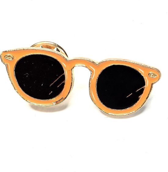 Broche de lunettes de soleil émail Oranje 3,6 x 1,4 cm