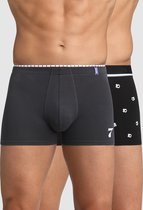 DIM CUP Heren Boxershort- 2PACK- Zwart/Grijs-Maat XL