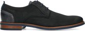 Van Lier - Heren - Zwarte nubuck veterschoenen - Maat 42