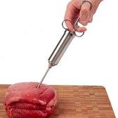 MIRO Garneerspuit Injectiespuit  Vlees Kip Marinade Barbecue RVS 2 Naalden 60ML