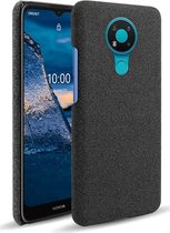 Nokia 3.4 Stof Textuur Back Cover Zwart