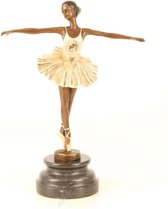 Beeldje - brons - ballerina - hoogte 28,7cm